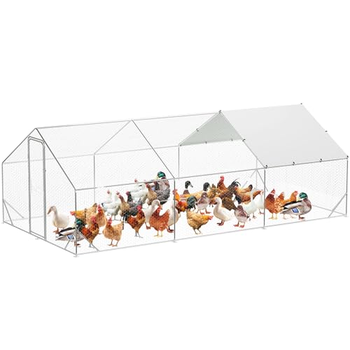 Large Metal Chicken Coop, Walk-in Poultry Cage