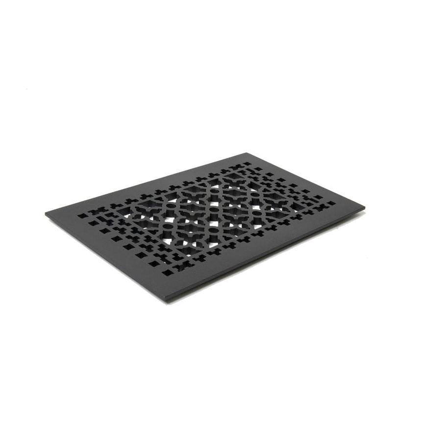 Reggio Register Scroll 9-in x 20-in Cast Iron Floor Register in Black | 1122-H