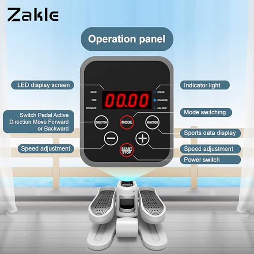 Zakle Under Desk Elliptical Machine, Ellipse Leg Exerciser w/Remote Control & 12 Adjustable Speeds