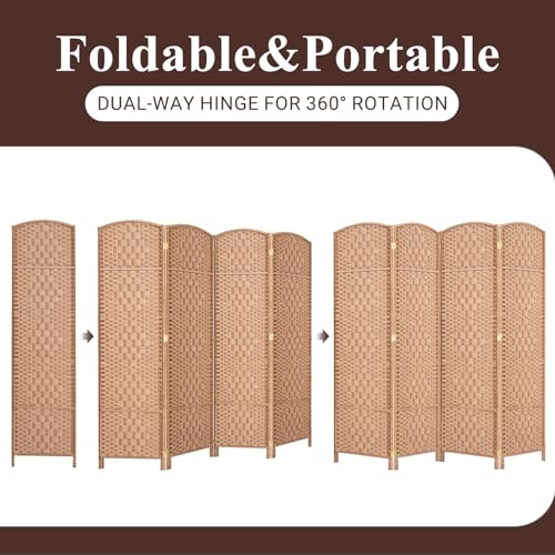 Room Divider, Room Dividers and Folding Privacy Screens, 16in Privacy Screen, 6 Panel Temporary Wall Partitions, 6ft Space Separation Panel Screen