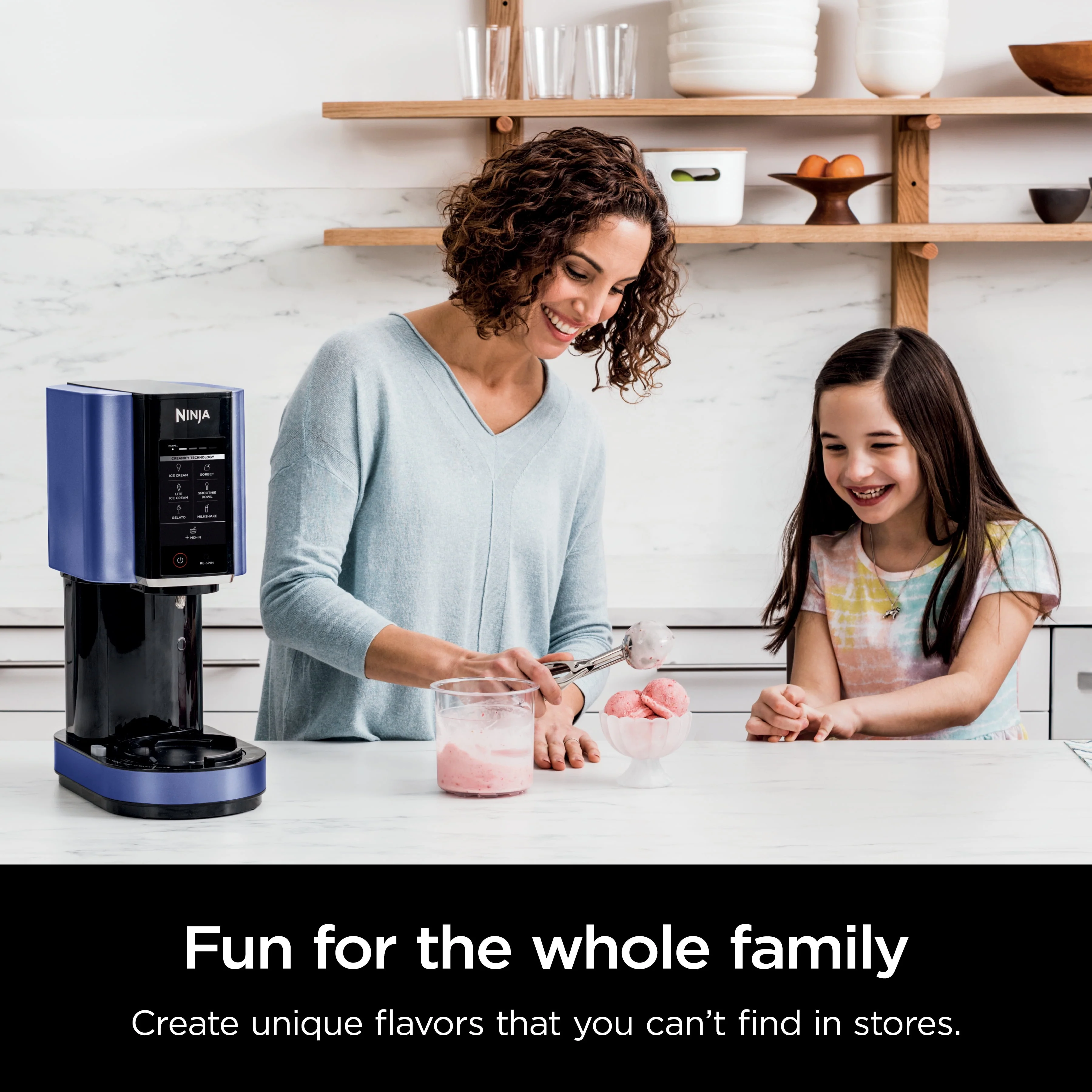 Ninja鈩?CREAMi鈩? Ice Cream Maker, 7 One-Touch Programs, Blue - NC301NV