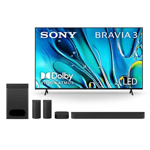 Sony 43-Inch Class 4K Ultra HD BRAVIA 3 LED Smart TV with Google TV, Dolby Vision HDR, and Exclusive Features for PlayStation®5 (K-43S30)