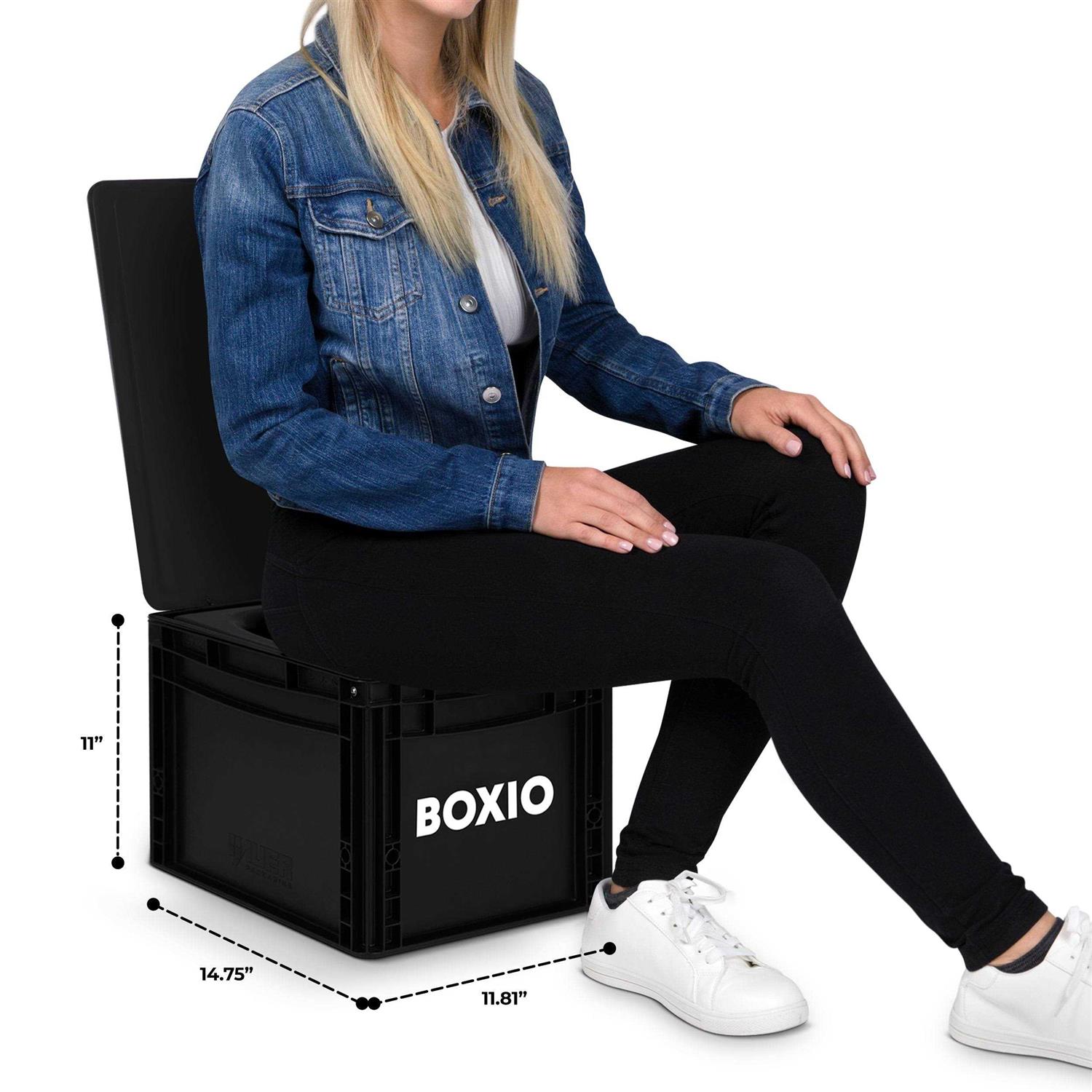 BOXIO Portable Toilet Convenient Camping Toilet! Compact, Safe, and Personal Composting Toilet with Convenient Disposal for Camping