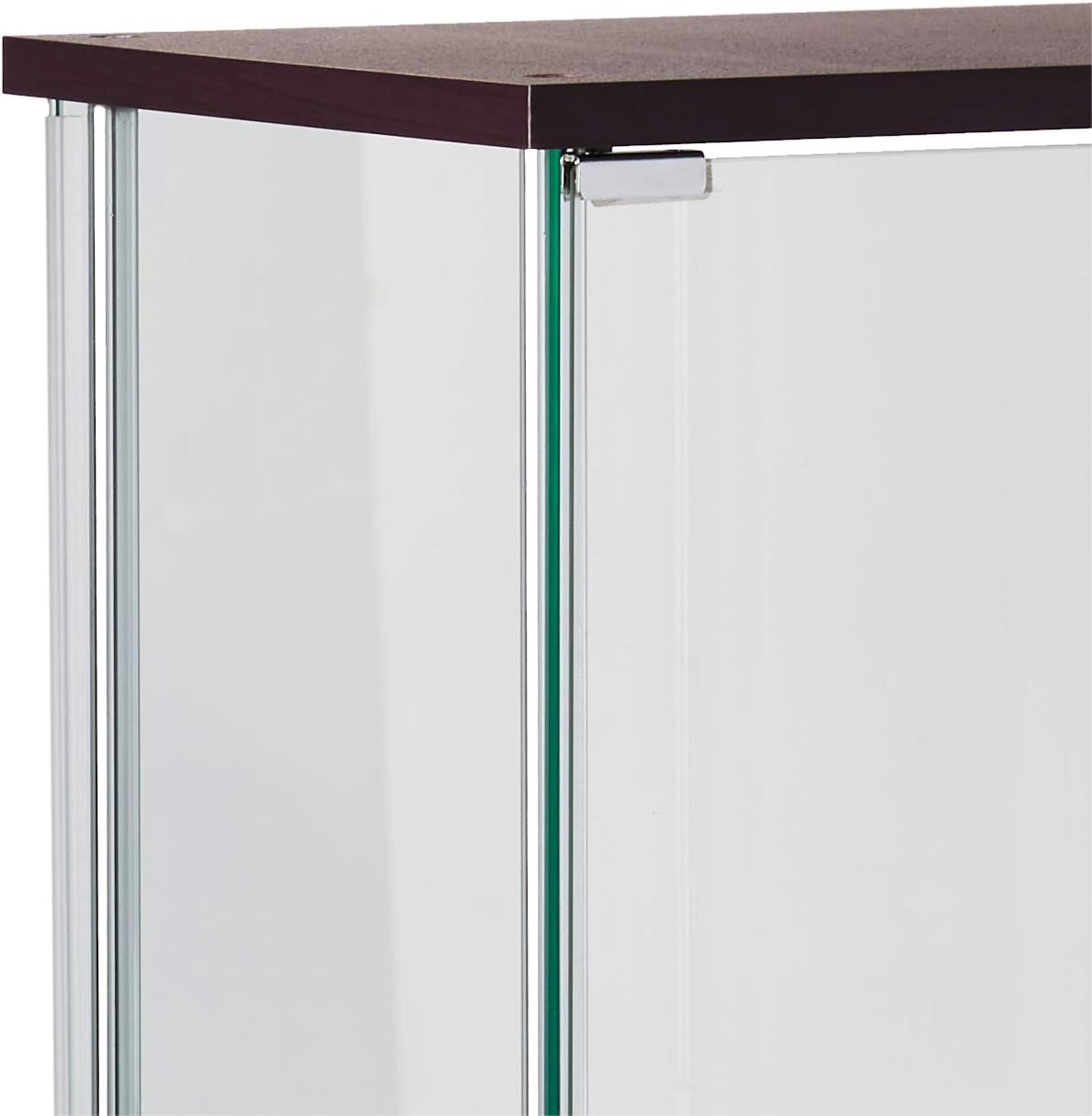 COASTER CO-950172 4-Shelf Glass Curio Cabinet, Cappuccino and Clear