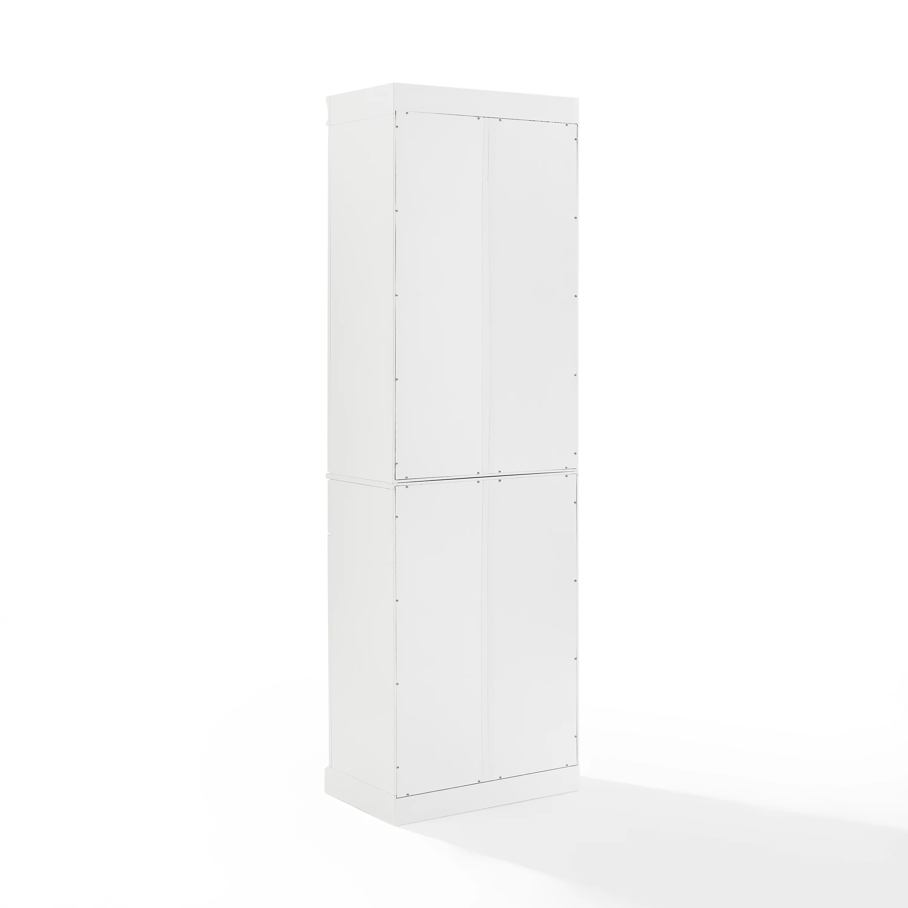 Crosley Furniture Stanton Traditional MDF Wood Pantry in White (Set of 2)