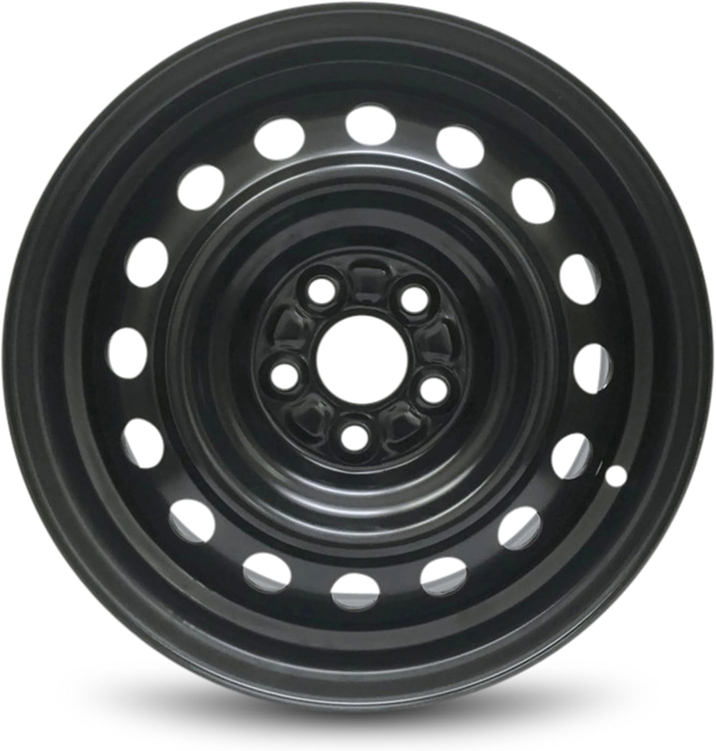 Road Ready Car Wheel for 2009-2019 Toyota Corolla 16 inch 5 Lug Black Steel Rim Fits R16 Tire