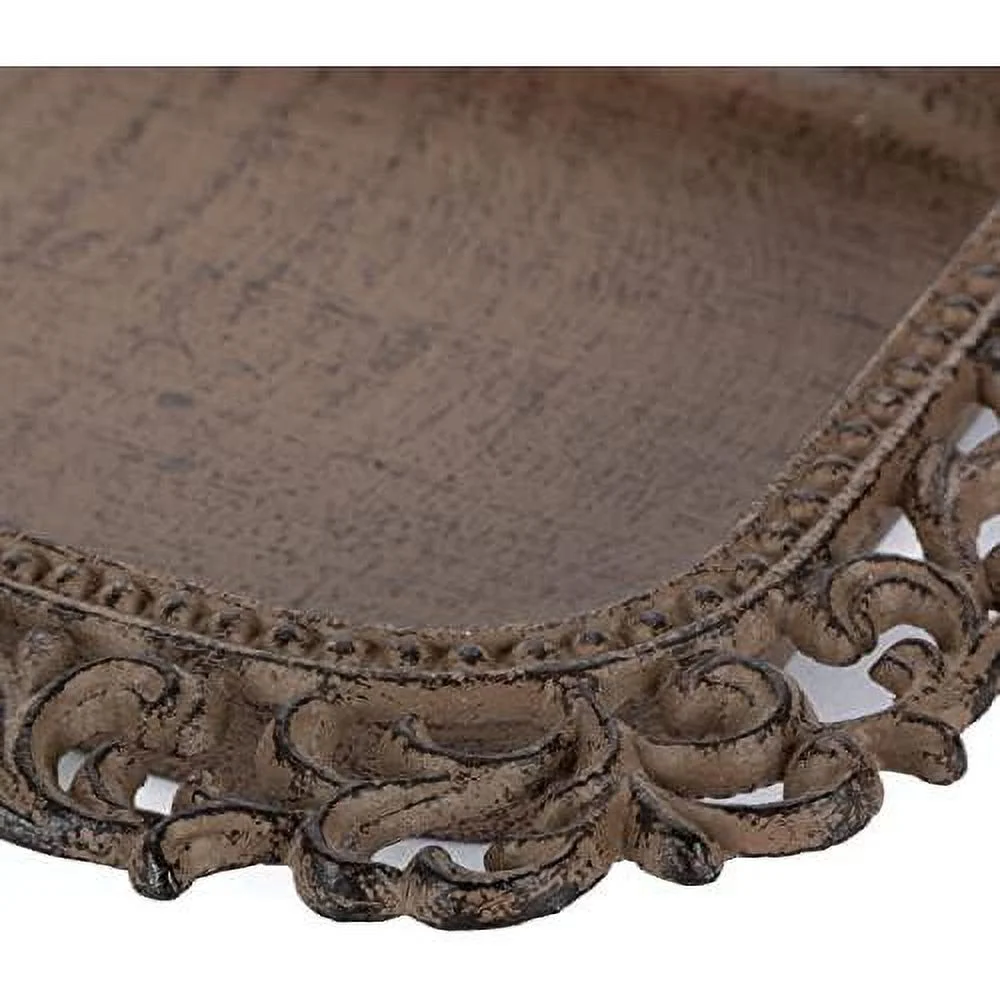 Cream Ceramic Butter Dish With Metal Work In Acanthus Leaf Design