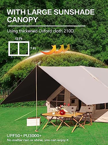 Inflatable Camping Tent, 2/4/6/8 Person Glamping Inflatable Tents for Camping