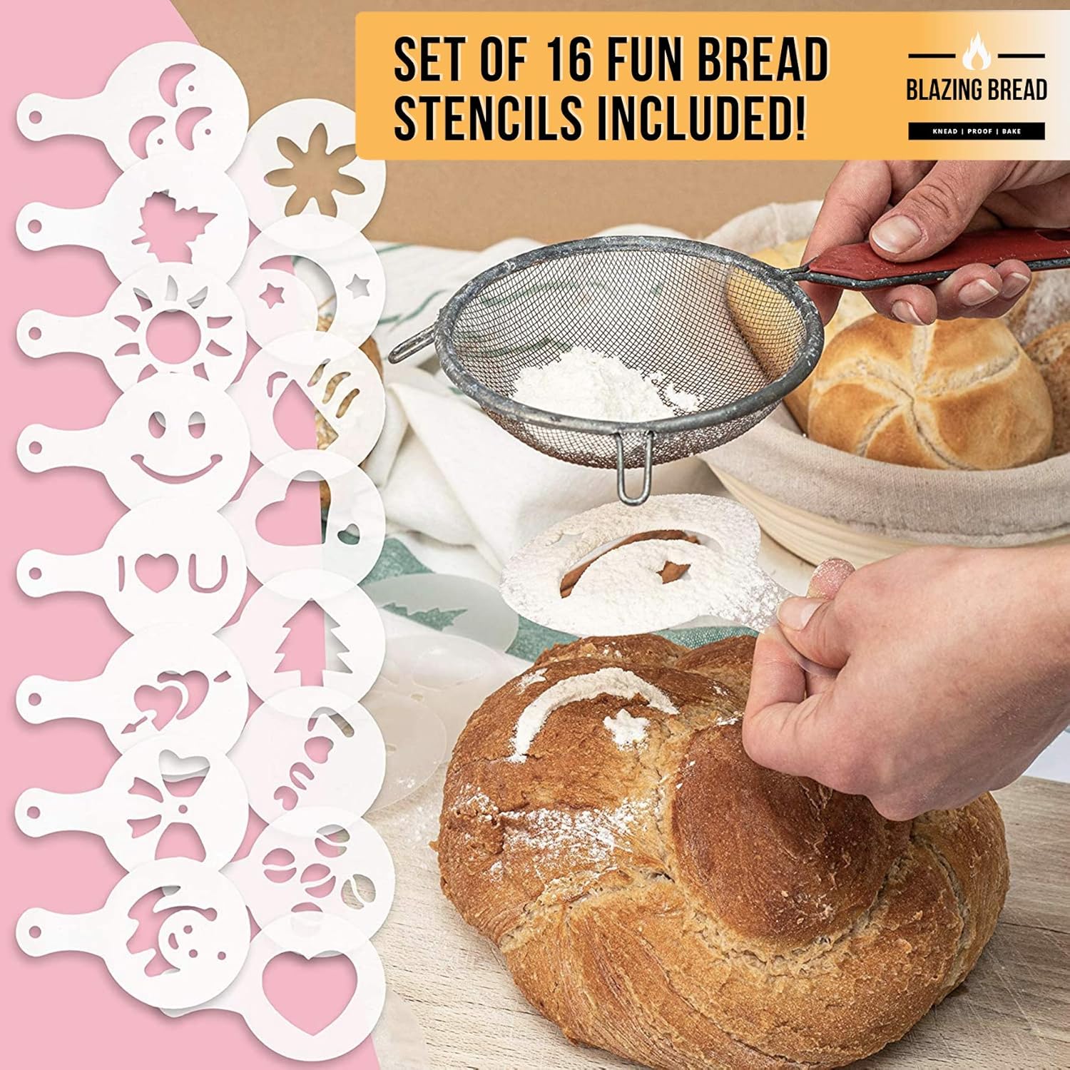 Most Complete Bread Banneton Proofing Basket Kit