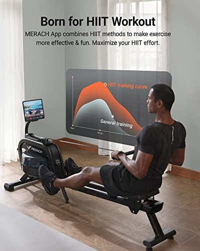 MERACH Rowing Machines for Home, Magnetic Rowing Machine with 16 Levels, Rower Machine of Quiet Resistance
