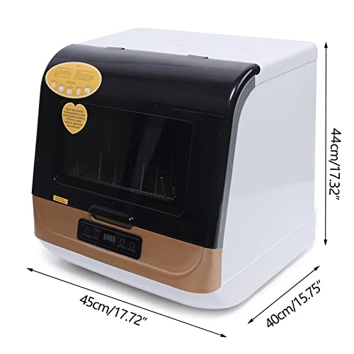 Countertop Dishwasher Portable Compact Dishwasher W/ 4 Washing Programs, Energy Save with Low Water Consumption, No Installation for Small Apartments
