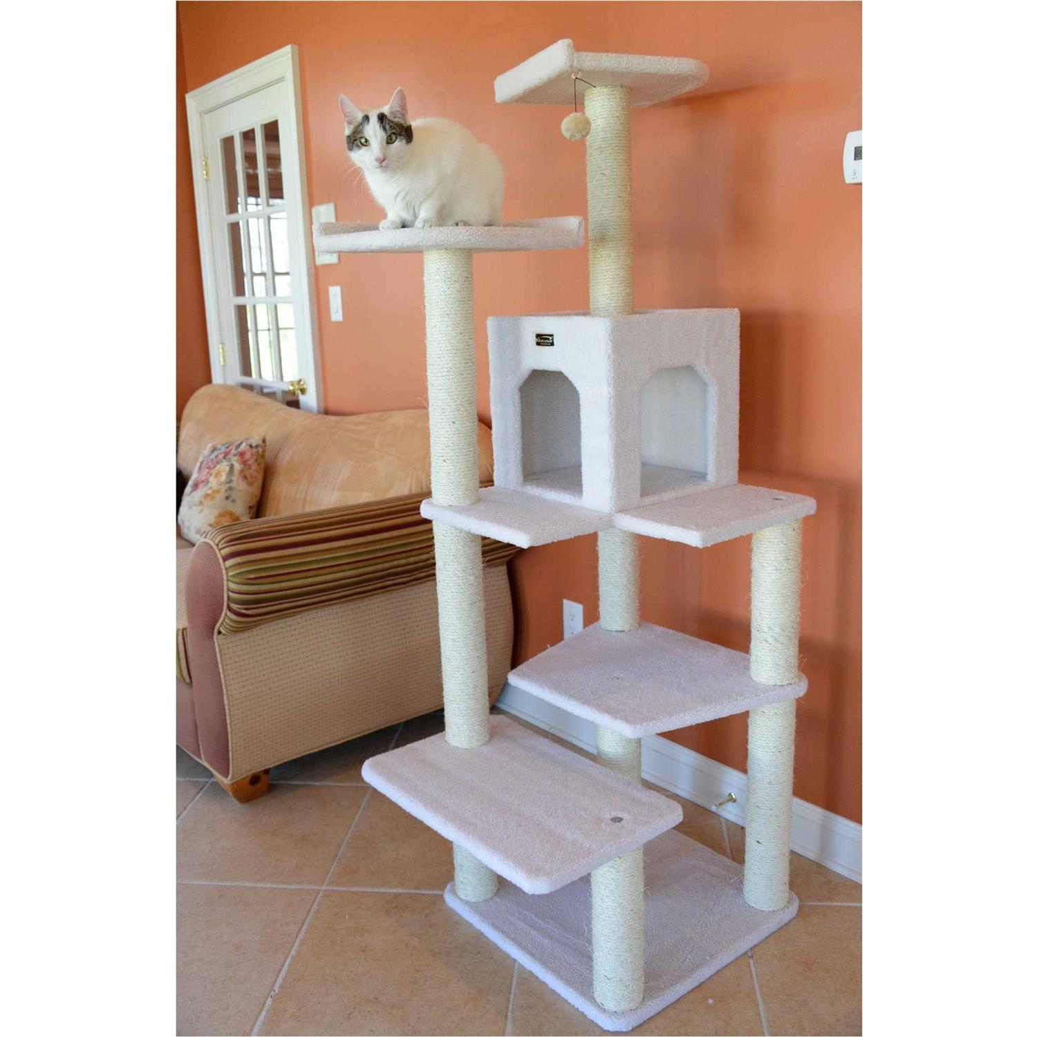 Armarkat B6802 Classic Real Wood Cat Tree In Ivory - Pet Supplies online store