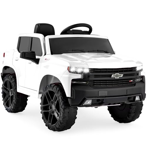 Best Choice Products 12V Licensed Chevrolet Silverado Ride On Truck, Electric Car Toy w/Parent Remote Control, Truck Bed Storage, Bluetooth Speaker