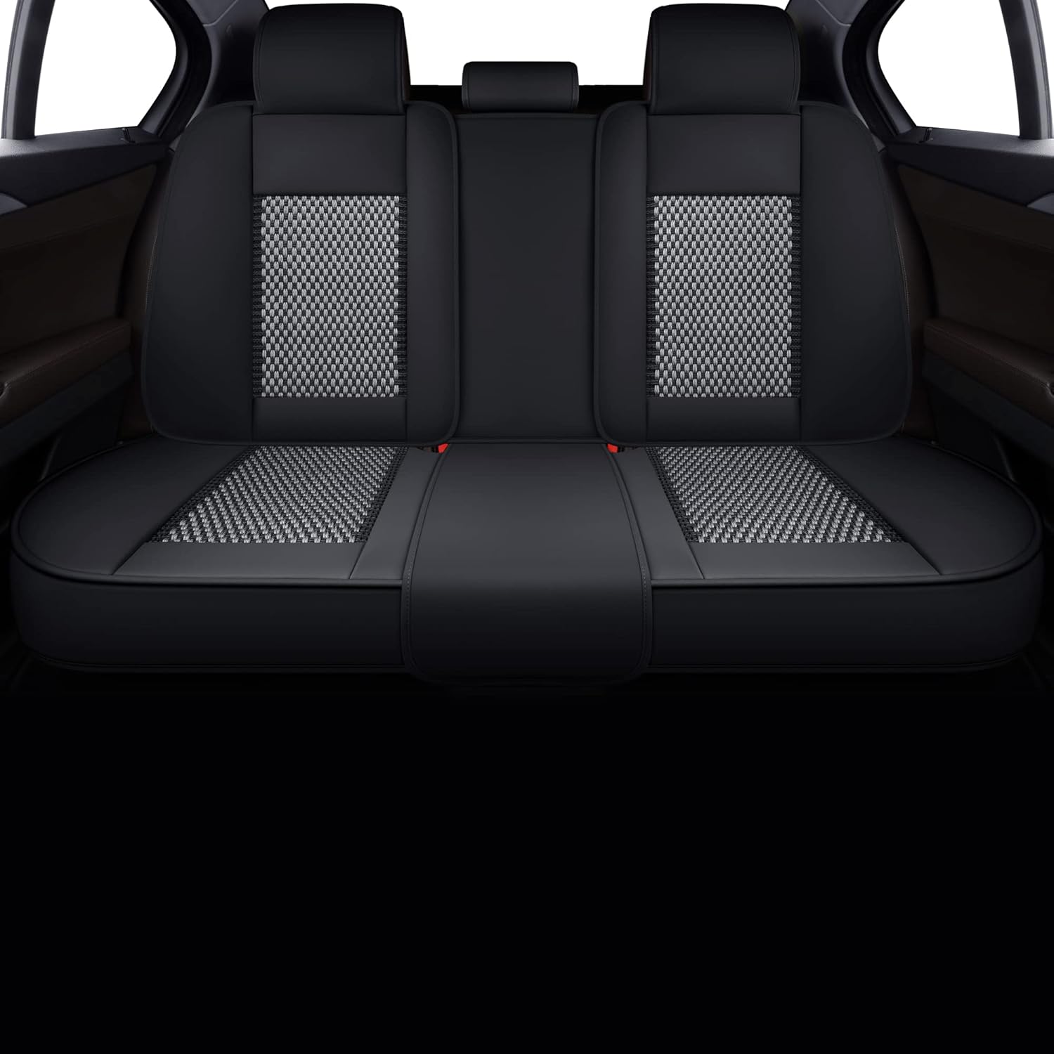 LINGVIDO Breathable and Waterproof Faux Leather Automotive Seat Covers for Cars SUV Pick-up Truck Sedan