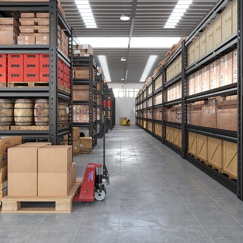 REIBII 48" W Garage Shelving 3000LBS Metal Shelving Heavy Duty Storage Shelves Adjustable Metal Shelf Industrial Pantry Shelves for Warehouse Garage