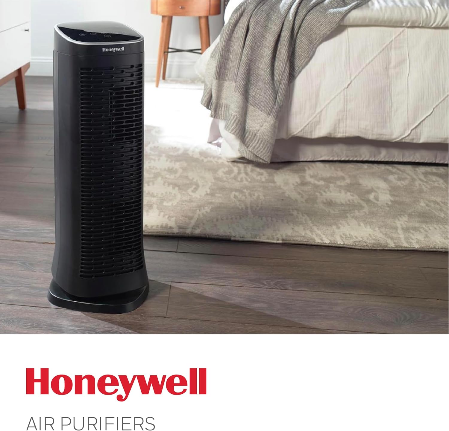 Honeywell HFD320 Air Genius 5 Air Purifier with Permanent Washable Filter Large Rooms (250 sq. ft.) Black