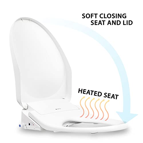 Lotus Smart Bidet ATS-850 Remote Heated Slim Seat, Night Light, Temperature Controlled Wash, Advance Self-Cleaning Stainless Nozzle, Warm Air Dryer