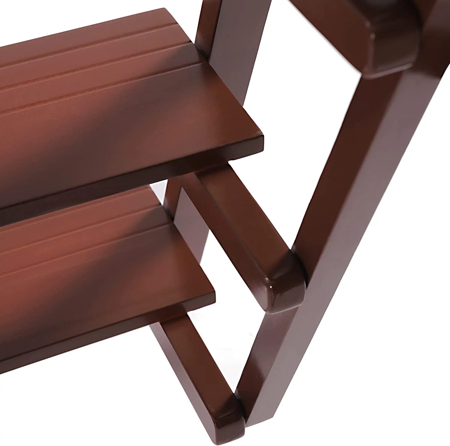 Miumaeov Wooden Step Stool 220lbs Load-bearing Non-slip Folding Ladder 4-Step Ladder