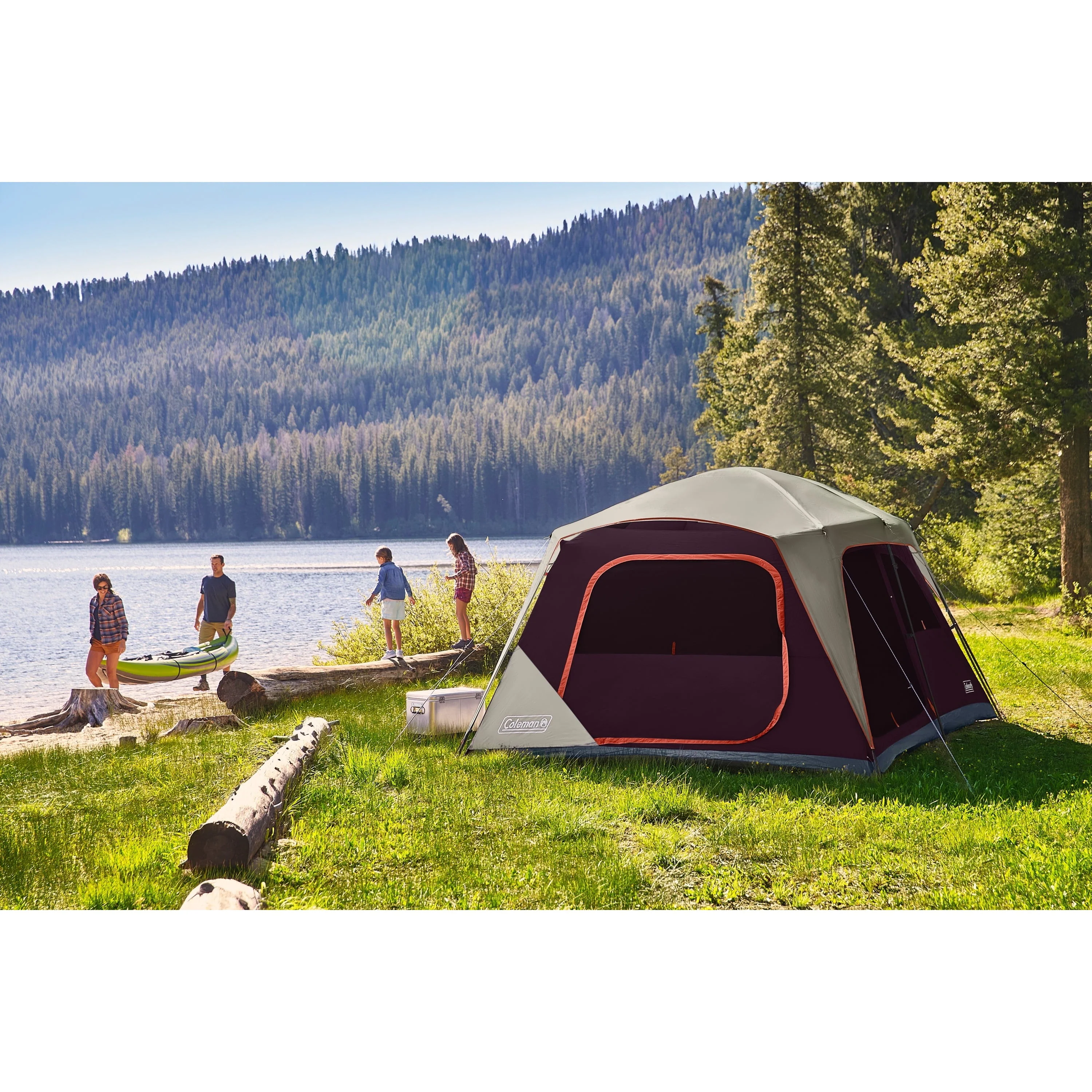 Coleman Skylodge 10-Person Camping Tent, Blackberry