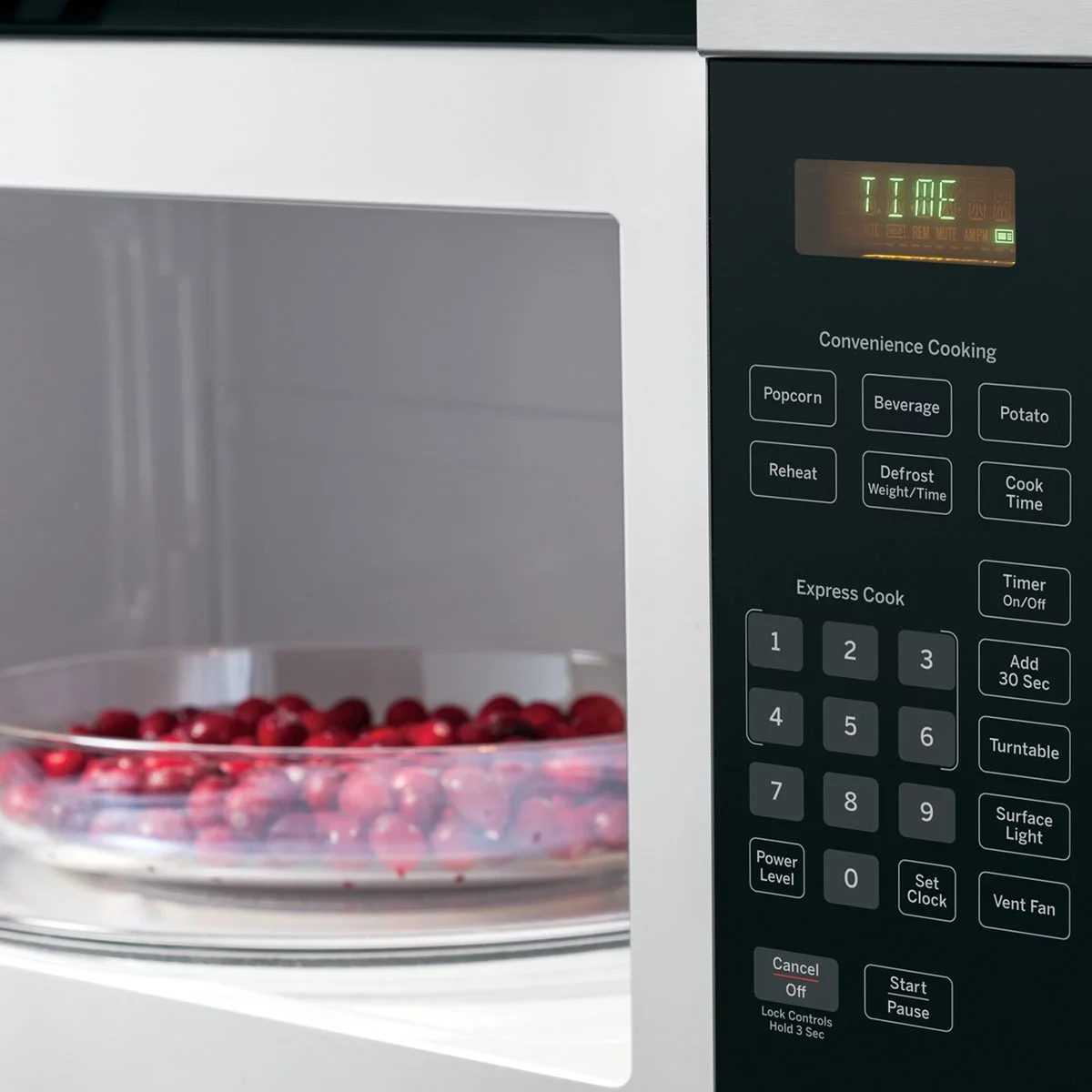 GE JVM3160RFSS 30 Over-the-Range Microwave Oven with 1.6 cu. ft. Capacity 2-Speed 300 CFM Venting in Stainless Steel