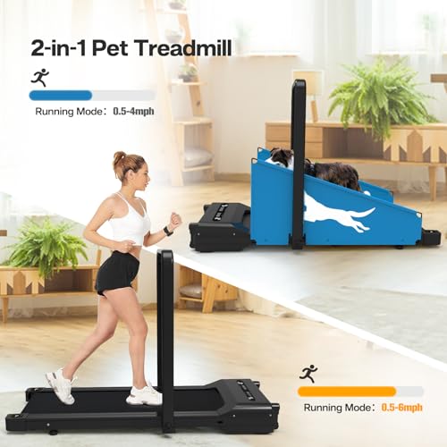 Dog Treadmill for Small Dogs,1.5HP Folding Dog Running Machine,Small Dog Treadmill, Dog Pacer Training Pad,220lbs