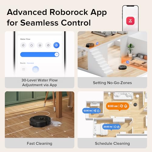 roborock Q8 Max Robot Vacuum and Mop Cleaner, DuoRoller Brush, 5500Pa Strong Suction, Lidar Navigation, Obstacle Avoidance, Multi-Level Mapping