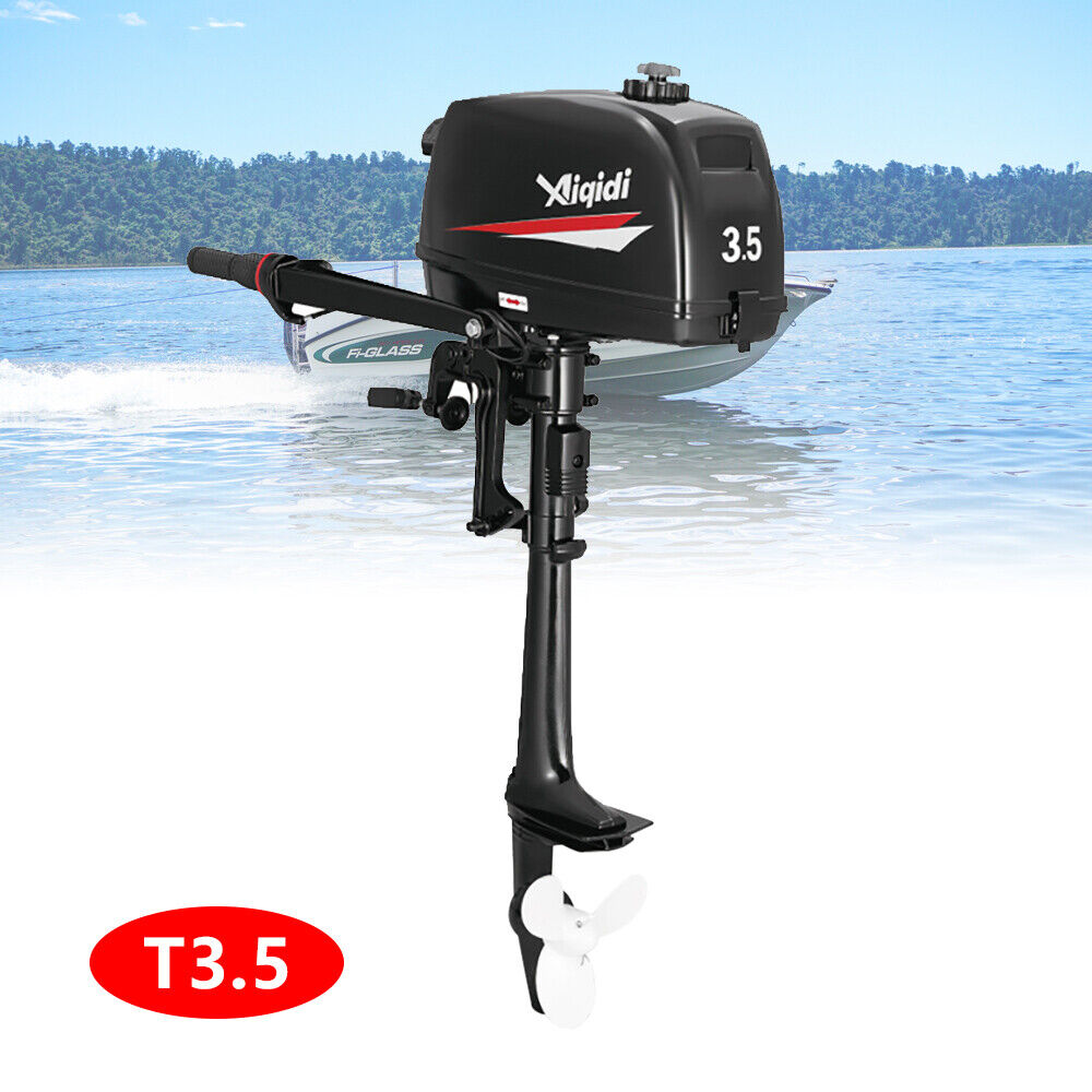 CNCEST 2-Stroke 3.5HP Outboard Motor Fishing Marine Boat Engine CDI Manual Starting