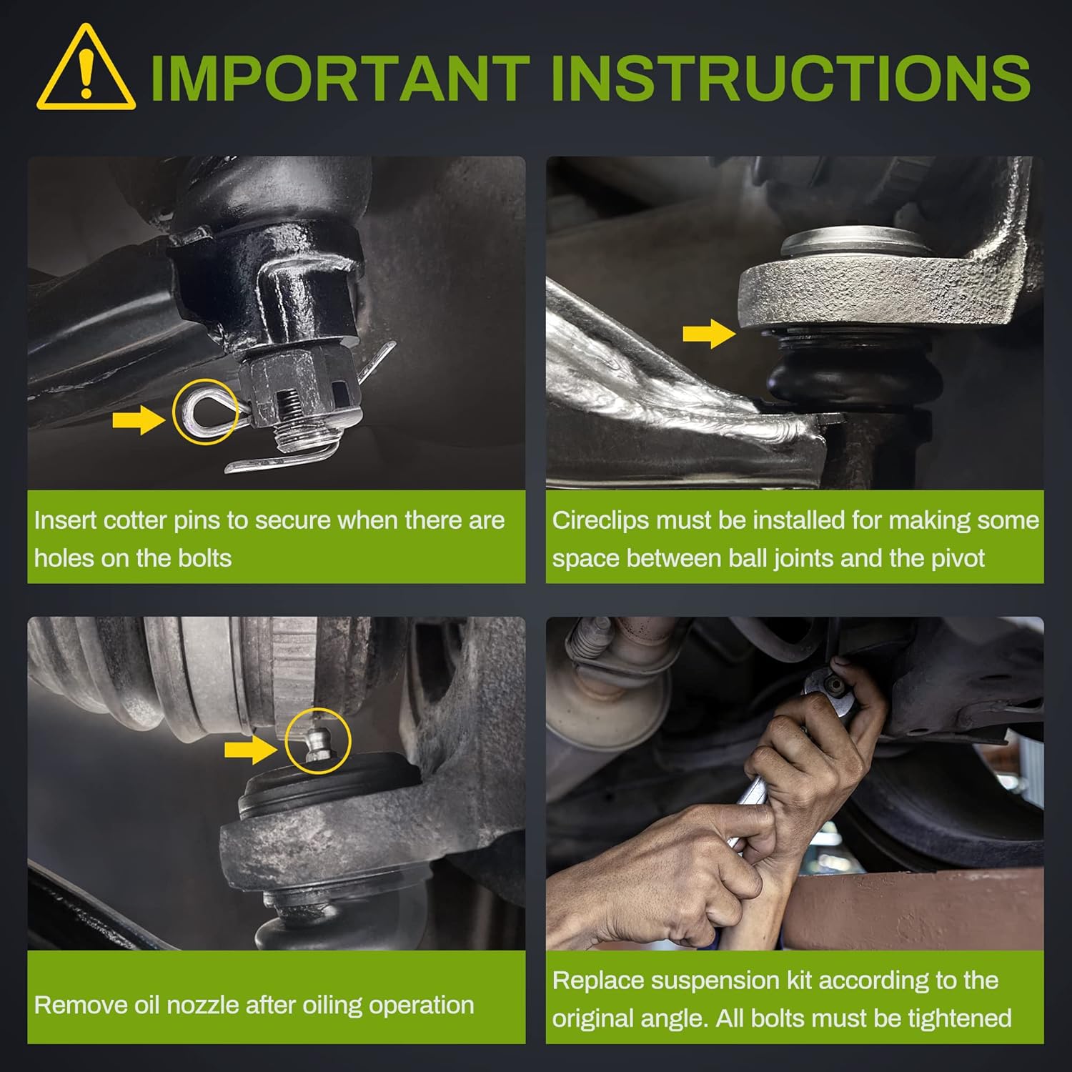 AUTOSAVER88 -Front Control Arm Kit Compatible with 1997-2003 Ford Expedition/F-150/F-250