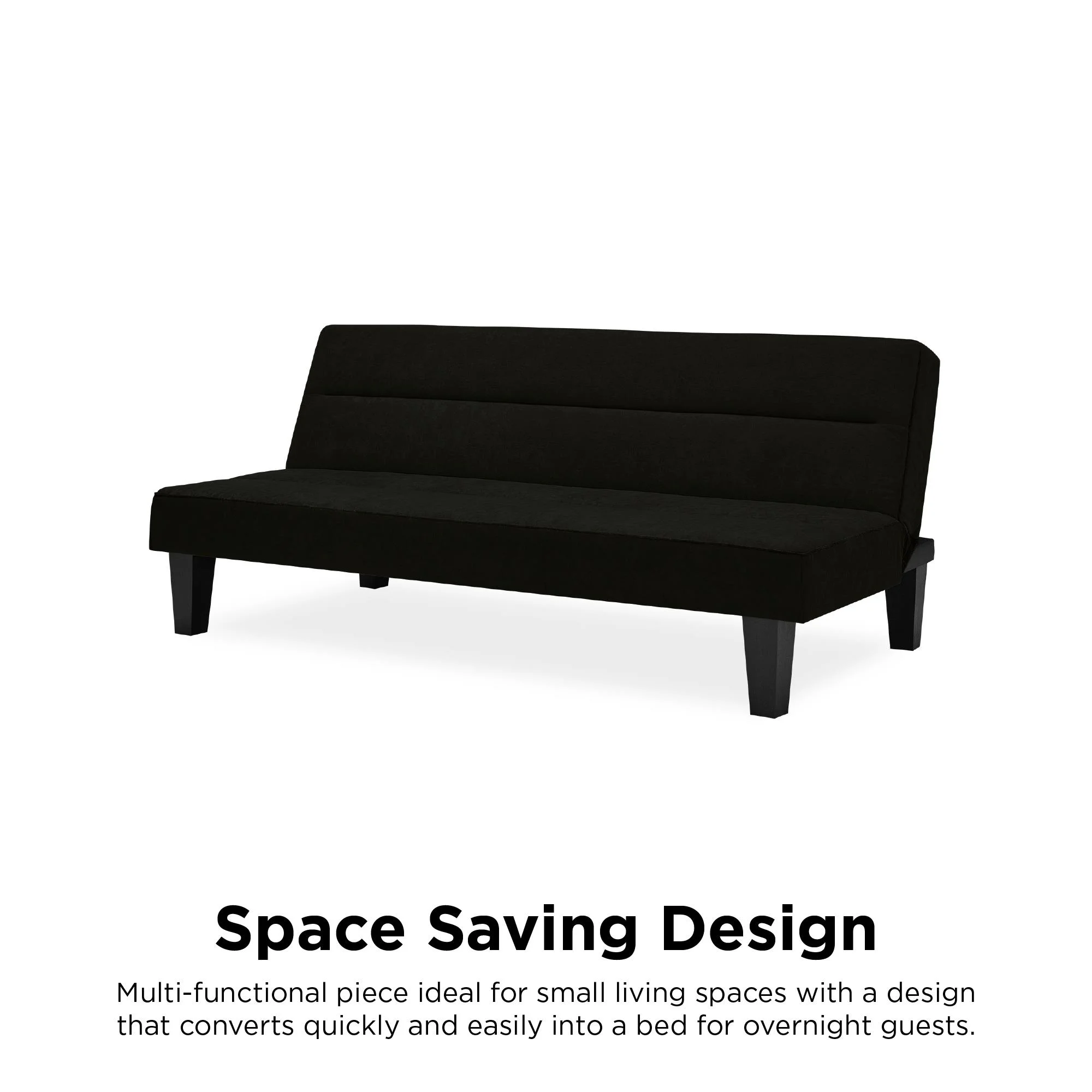 DHP Kebo Futon with Microfiber Cover, Black
