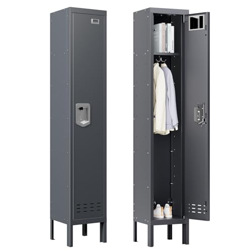 Metal Cabinet Home Office Storage,Lockers,Lockable Employees Metal Locker with Door,54" Height Steel Locker,Lockable Steel Locker for Gym,School,Home
