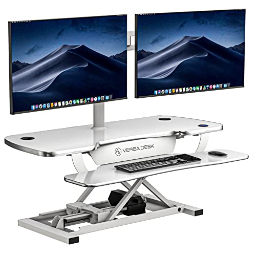VERSADESK PowerPro™ 36 Inch Electric Standing Desk Converter, Height Adjustable Sit to Stand Up Desk Riser