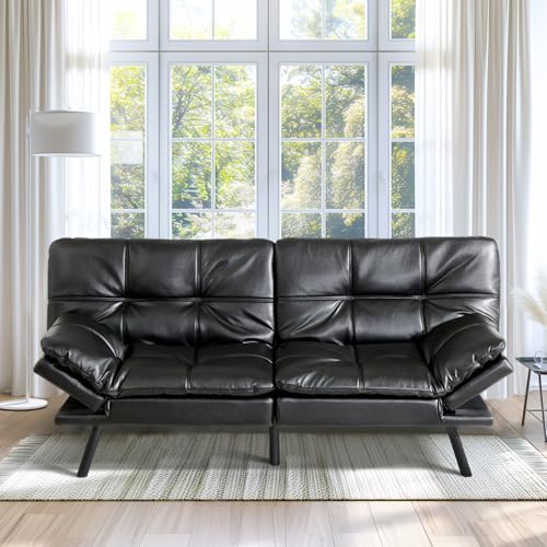 MUUEGM Futon Sofa Bed Couch, Memory Foam Futon Convertible Futon Couch, Sofa Bed Couch,Modern Loveseat Daybed Sofa,Comfy Sleeper Couch for Apartment