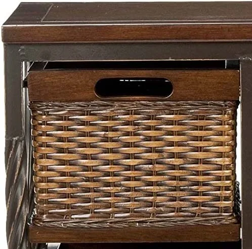 FJU American Homes Collection Andrew Dark Teak 4-Drawer Storage Cabinet