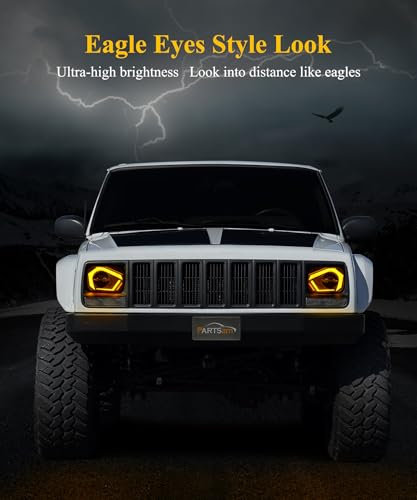 Partsam 2025 H6054 LED Headlights 7x6 5x7 Headlamp Hi/Low Sealed Beam Lights [DOT] [Start & End Animation] [Anti-glare] [DRL] [Sequential Turn