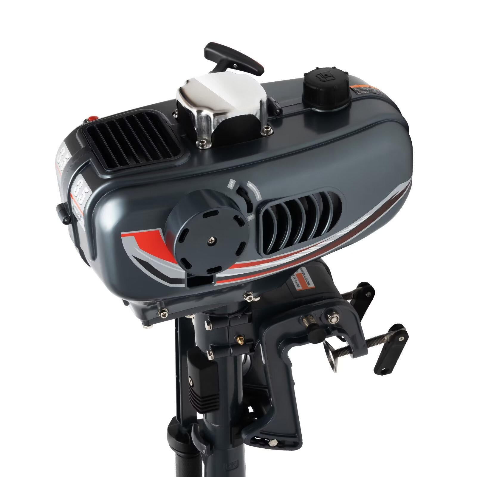 OUKANING 2 Stroke 3.5HP Outboard Motor Heavy Duty Boat Engine CDI & Water Cooling System