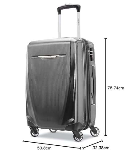 Samsonite Winfield 3 DLX Hardside Expandable Luggage with Spinners, Silver, Carry-On 20-Inch