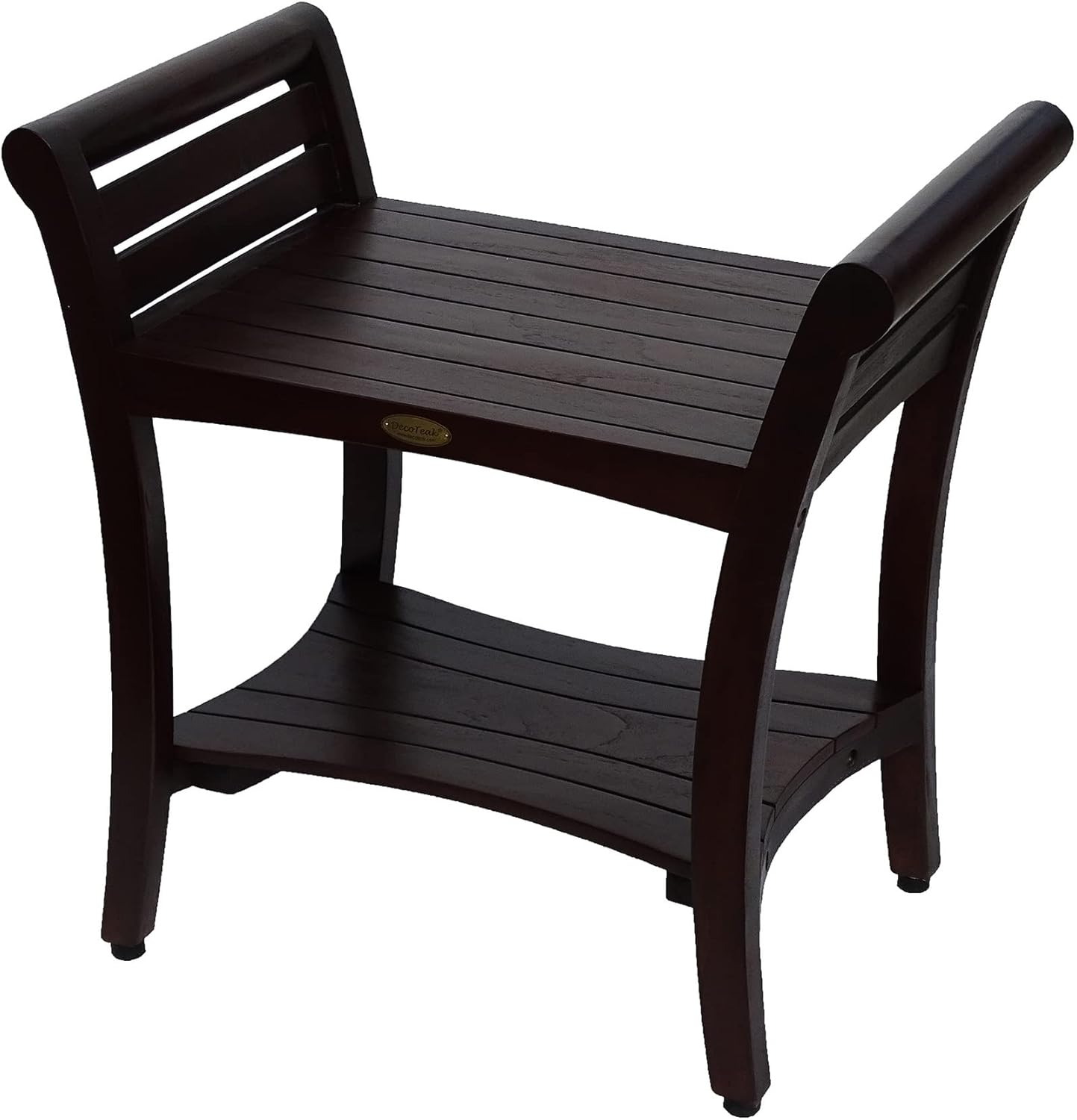 DecoTeak, Symmetry, 24", Teak Shower Bench, Teak Shower Bench, Teak Shower Seat, Teak Bench Shower, Teak Shower Stool