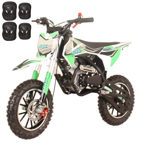 SYX MOTO 60cc Dirt Bike, Gas Powered 4-Stroke Mini Motocross Motorcycle, Dirtbike for 8-14, Off-Road Pull Start Pit Bike with Speeds up to 22 MPH