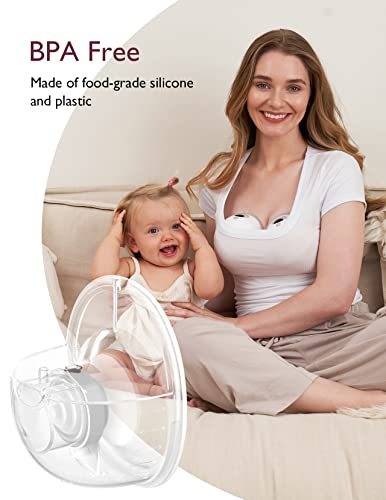 Momcozy M5 Hands-Free Wearable Breast Pump, Double-Sealed Flange for Baby-Like Comfort, 3 Modes & 9 Suction Levels, Portable Electric Pump – 24mm