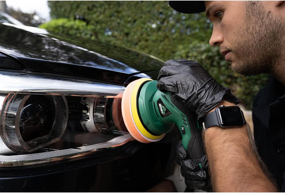 BATOCA - Cordless Car Buffer Polisher - with 2pcs 12V Lithium Rechargeable Battery Brushless Polisher with Variable Speed
