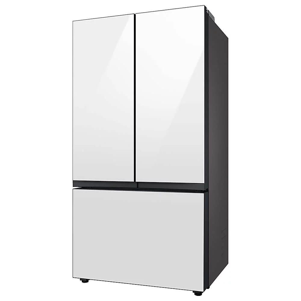 Samsung RF24BB620012 24 Cu. Ft. Bespoke White Glass 3-Door French Door Counter-Depth Refrigerator