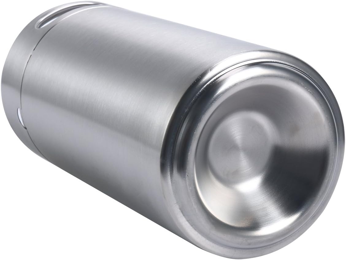 128 OZ Mini Keg Growler Canteen Craft Beer Homebrewing Home Brew Stainless Steel Beer Barrel Holds Beer Silver (128oz Growler) Pack of 2
