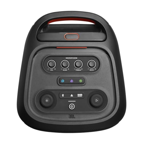 JBL PartyBox Stage 320 - Portable Party Speaker with Telescopic Handle & Wide, Sturdy Wheels, Powerful JBL Pro Sound, Futuristic lightshow