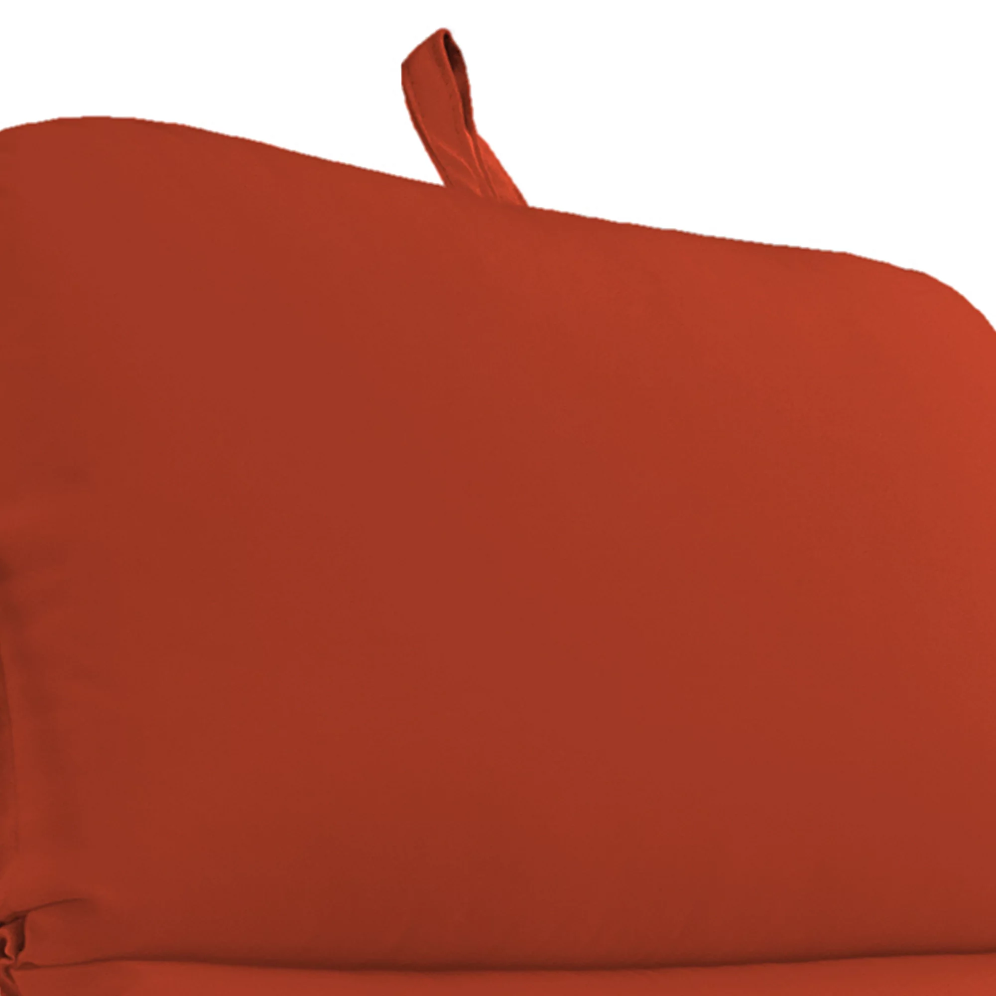 Jordan Manufacturing Sunbrella 74" x 22" Canvas Terracotta Red Solid Rectangular Outdoor Chaise Lounge Cushion with Ties and Hanger Loop