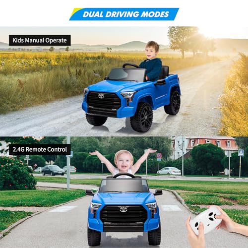 IDEALHOUSE Electric Car for Kids, 12v Ride on Truck Car, Ride-on Toys for Boys/Girls, Off-Road Kids Pickup Car with Remote Control, Spring Suspension