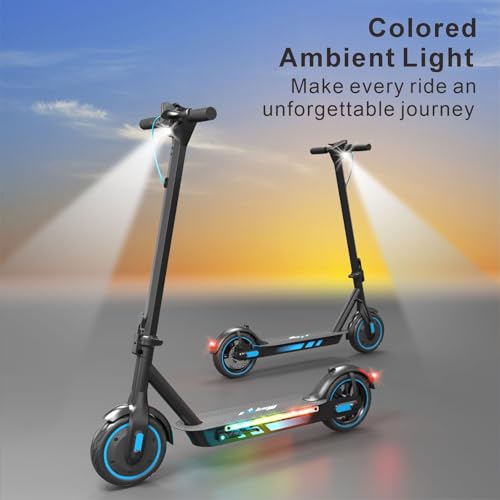 Electric Scooter Adults, Up to 25 Mph, 22/31 Miles Range, Motor E-Scooter with 10" tire, Foldable Escooter with Dual Braking and App Control