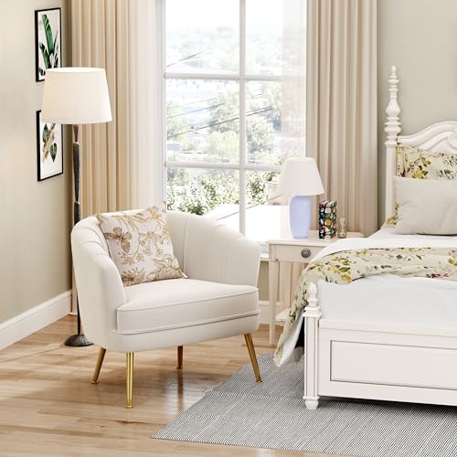 Andeworld Velvet Accent Chair, Upholstered Modern Single Sofa Side Chair
