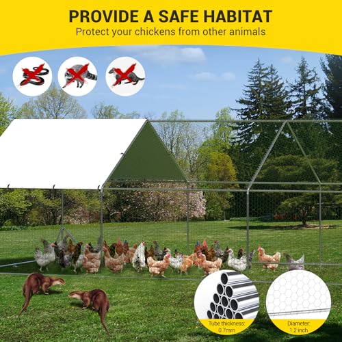 Large Metal Chicken Coop, Walk-in Poultry Cage