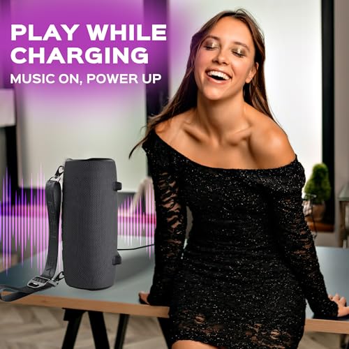 TREBLAB Ultra Loud Wireless Speaker - 60W Stereo Sound with Deep Bass, 20H Playtime, Powerbank, Waterproof