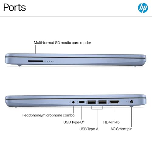 HP 14 Ultrabook • Intel 4-Core N150 • Microsoft 365 • Copilot AI • 32GB RAM • 1.6TB Storage (128GB SSD + 512GB Portable + 1TB OneDrive) • Wi-Fi 6 •